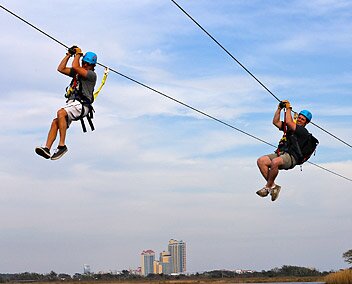 Gulf Zipline Adventure Over Water!
